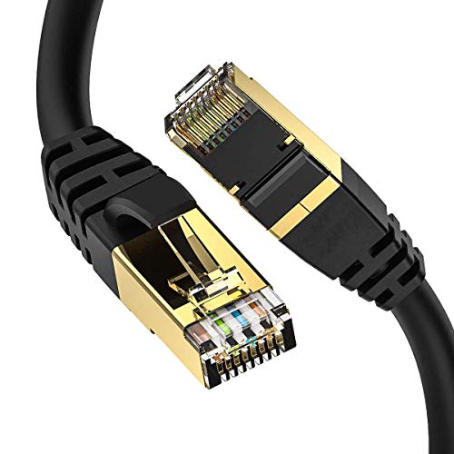Cat8 Ethernet Cable, Outdoor&Indoor, 6FT Heavy Duty High Speed 26AWG Cat8 LAN...