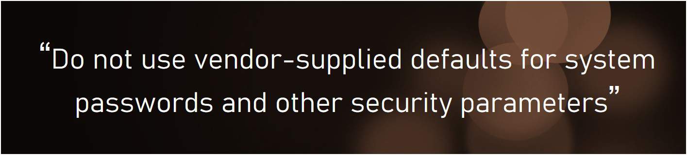 pci dss requirement 2