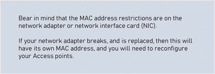wireless security mac filtering