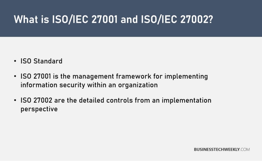 What is ISO 27001 and ISO 27002