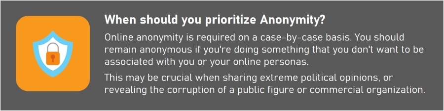 Security vs. Privacy - Prioritizing Anonymity vs Privacy vs Security