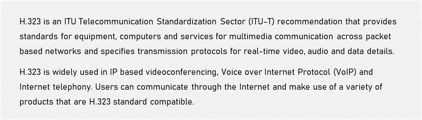 IP Telephony - internet telephony H323