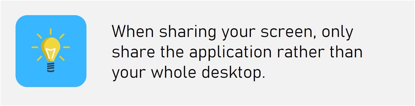 Video Conference Best Practice Tips - Sharing Applications
