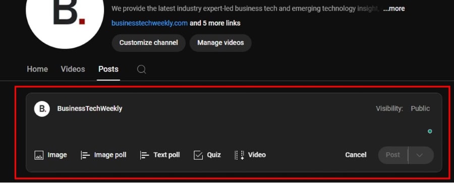 Community Posts on YouTube