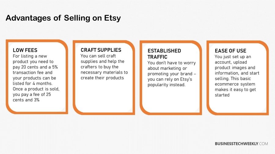 How to start an Etsy Shop - Advantages of Etsy