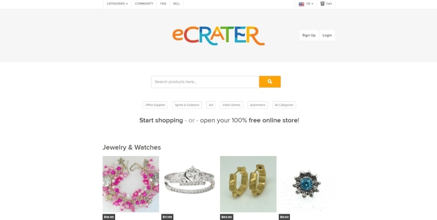 Alternatives to eBay - eCrater