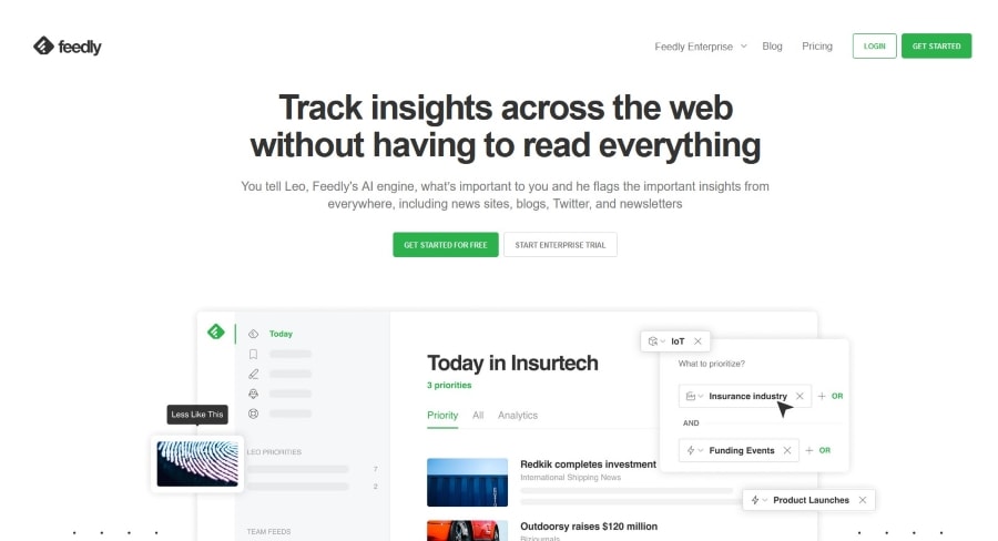 Social Media Management Tools - Feedly