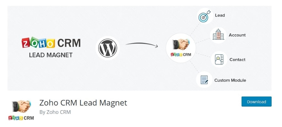 WordPress CRM - Zoho CRM Lead Magnet