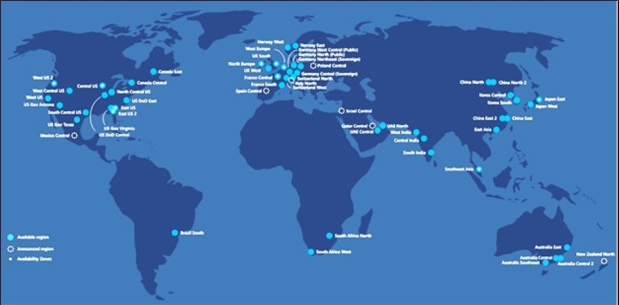 Azure vs Google Cloud vs AWS - Azure Availability Zones