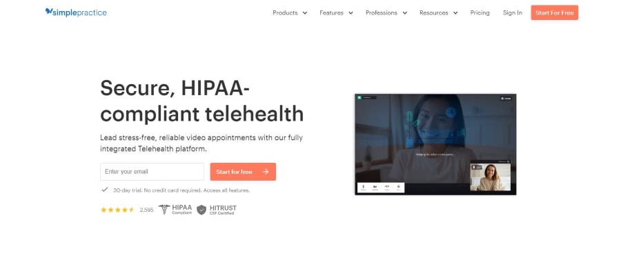HIPAA Compliant Video Conferencing - SimplePractice