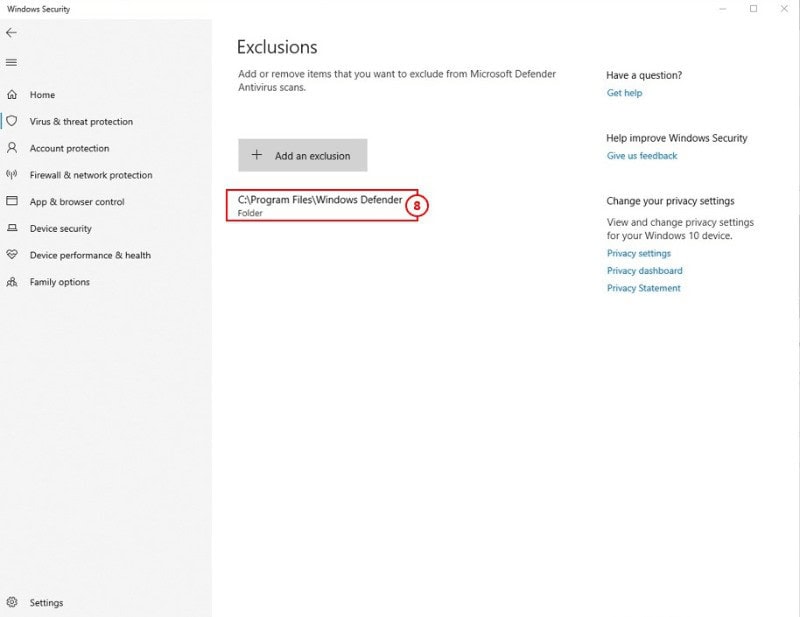 Fix Antimalware Service Executable - Step 8