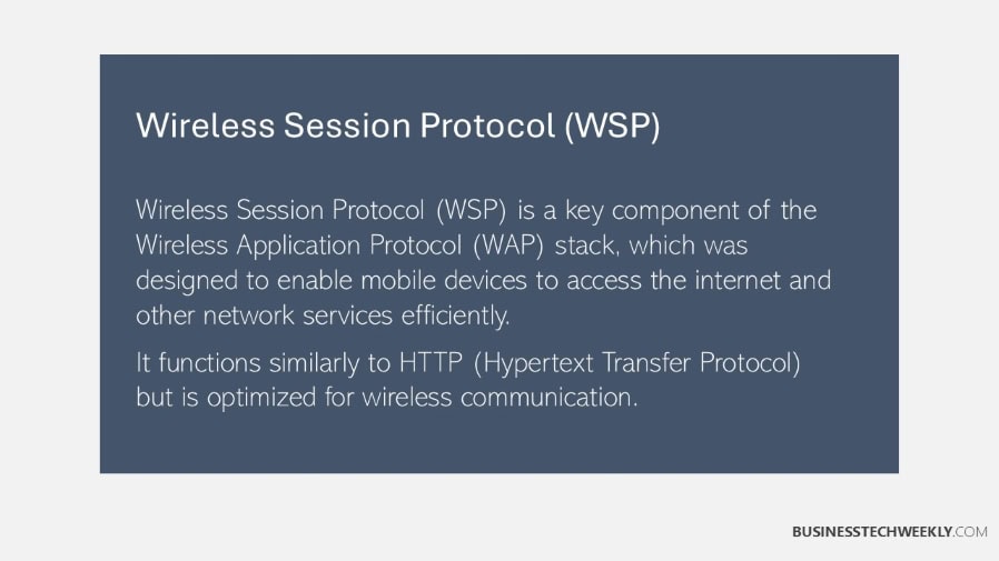 Wireless Session Protocol